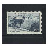 Andorra (French): 1950 100f Chamois Single Stamp Scott C1 MUH #EU157