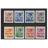 Croatia: 1941 OPTS On Yugoslavia Set of 8 Stamps Scott 1/8 MUH #EU158