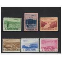 Montenegro: 1943 Landscapes Airmail Set of 6 Stamps Michel 62/67 MUH #EU160