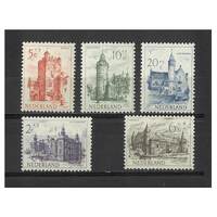 Netherlands: 1951 Charity (Castles) Set of 5 Stamps Scott B224/28 MUH #EU160