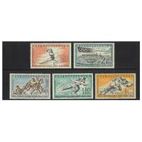 Czechoslovakia: 1960 Winter & Summer Olympics Set of 5 Stamps Michel 1183/84 MUH #EU161