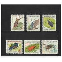Czechoslovakia: 1962 Beetles Set of 6 Stamps Michel 1371/76 MUH #EU162