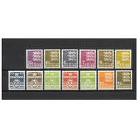 Denmark: 1972-1978 Numerals, Seal Set of 13 Stamps Scott 493/506 MUH #EU163