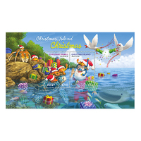 Christmas Island 2021 Christmas Mini Sheet of 2 Stamps MUH
