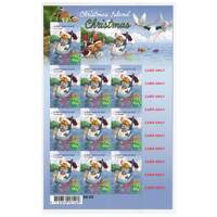 Christmas Island 2021 Christmas - 65c Santa Self-adhesive Sheetlet/10 Stamps MUH