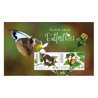 Norfolk Island 2021 Butterflies Mini Sheet of 2 Stamps MUH