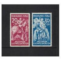 French Zone - Rhineland: 1948 Ludwigshaven Set of 2 Stamps Scott 6NB1/2 MUH #EU171