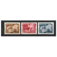 Hungary: 1950 Labor Day Set of 3 Stamps "IMPERF" Scott 891/93 MUH #EU175