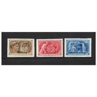 Hungary: 1950 Inventions Exhib. Set of 3 Stamps "IMPERF" Scott 911/13 MUH #EU175