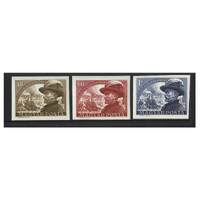 Hungary: 1950 General Bem Set of 3 Stamps "IMPERF" Scott 914/16 MUH #EU175