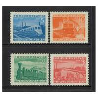 Yugoslavia: 1949 Railroads Centenary Set of 4 Stamps Scott 269/72 MUH #EU176