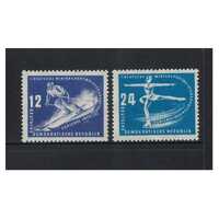 Germany-East: 1950 Winter Sports Set of 2 Stamps Michel 246/47 MUH #EU177