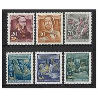 Germany-East: 1955 Engels Set of 6 Stamps Michel 485/90 MUH #EU177