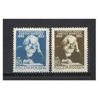Poland: 1953 Karl Marx Set of 2 Stamps Michel 795/96 MUH #EU179
