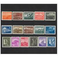 Lubiana (Laibach): 1945 Pictorial Set of 16 Stamps Michel 45/60 MUH #EU187
