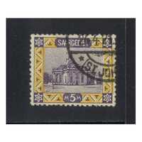 Saar: 1921 5m Cathedral Single Stamp Michel 67 FU #EU188