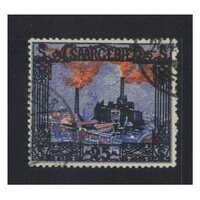 Saar: 1921 25m STEELWORKS Single Stamp Michel 69 FU #EU188