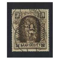 Saar: 1925 10F Madonna Single Stamp Michel 103 FU #EU188
