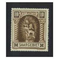 Saar: 1925 10F Madonna Single Stamp Michel 103 MLH #EU188