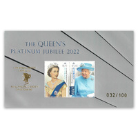 Australia 2022 Queen's Platinum Jubilee Mini Sheet Ovp W/ 14th Annual Bourse MUH
