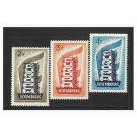 Luxembourg: 1956 Europa Set of 3 Stamps Scott 318/20 MLH #EU189