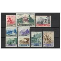 San Marino: 1950 Views Airmail Set of 9 Stamps Michel 442/50 MLH #EU191