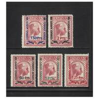 Spain: 1920 Airmail OPT Set of 5 Stamps Michel 250/54 MLH #EU192