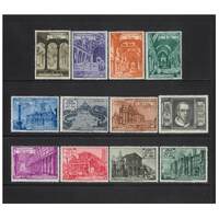 Vatican City: 1949 Basilicas Set of 12 Stamps Michel 149/60 MUH #EU195