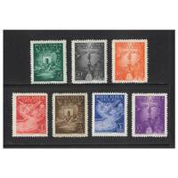 Vatican City: 1947 Airmail Set of 7 Stamps Michel 140/46 MLH #EU195