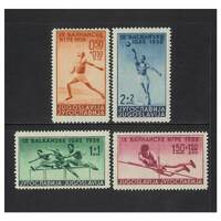 Yugoslavia: 1938 Balkan Games Set of 4 Stamps Michel 362/65 MUH #EU197