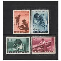 Yugoslavia: 1939 Child Welfare Set of 4 Stamps Michel 375/78 MUH #EU198
