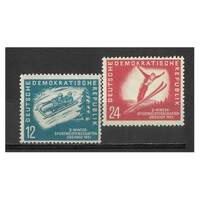 Germany-East: 1951 Winter Sports Set of 2 Stamps Michel 280/81 MUH #EU205