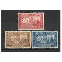 Nicaragua: 1941 Stamp Centenary Set of 3 Stamps Scott C254/56 MLH #RW460