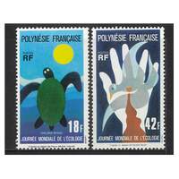French Polynesia: 1976 Ecology Day Set of 2 Stamps Scott 289/90 MUH #RW462