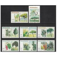 Rwanda: 1984 Local Trees Set of 8 Stamps Scott 1167/74 MUH #RW466