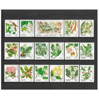 Palau: 1987-1988 Flowers Set/17 Stamps TO $10 Scott 126/42 MUH #RW480