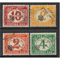 Egypt: 1922 Postage Dues OPT Set/4 Stamps Scott J26/29 FU #RW452