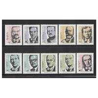 Chile: 1990 Presidents Set/10 Stamps Scott 912/21 MUH #RW484