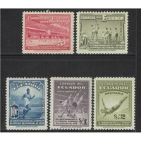 Ecuador: 1939 Bolivarian Games, Postage Set/5 Stamps Scott 377/81 MUH #RW485