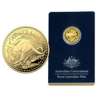 Australia 2020 Kangaroo 1/10oz Fine Gold $15 Bullion Coin Carded