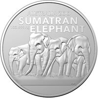 Australia 2022 Zoo Sumatran Elephant - $1 1oz Silver Investment Coin