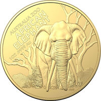 Australia 2022 Australia Zoo African Elephant - $100 1oz Gold Investment Coin