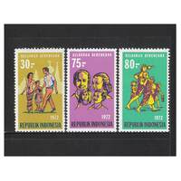Indonesia: 1972 Family Planning Set/3 Stamps Scott 828/30 MUH #RW491
