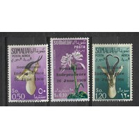 Somalia: 1960 Independence OPT Set/3 Stamps Scott 242, C68/69 MUH #RW498