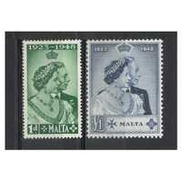 Malta: 1948-1949 Royal Silver Wedding Series Set/2 Stamps SG 249/50 MUH #BR303
