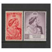 Pitcairn Islands: 1948-1949 Royal Silver Wedding Series Set/2 Stamps SG 11/12 MLH #BR303