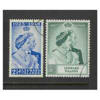 Leeward Islands 1948-1949 Royal Silver Wedding Series Set/2 Stamps SG117/18 Used #BR304