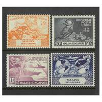 Singapore: 1949 UPU Omnibus Issues Set/4 Stamps SG 33/36 MUH #BR305