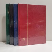 Lighthouse 16 White Pages (Sides) Stockbook 9 Strips Double Glassine Interleave A4 Hardcover
