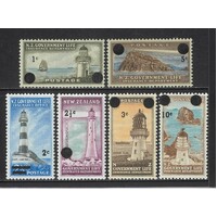 New Zealand: 1967 Government Life Decimal Surcharge Set/6 Stamps SG L50/55 MUH #BR307